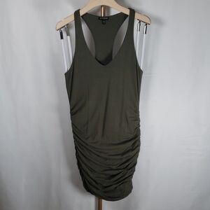 Express Olive Green Ruched Dress SZ S‎